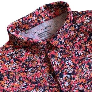 Under Armour Performance Playoff Polo Floral Pattern Size XL